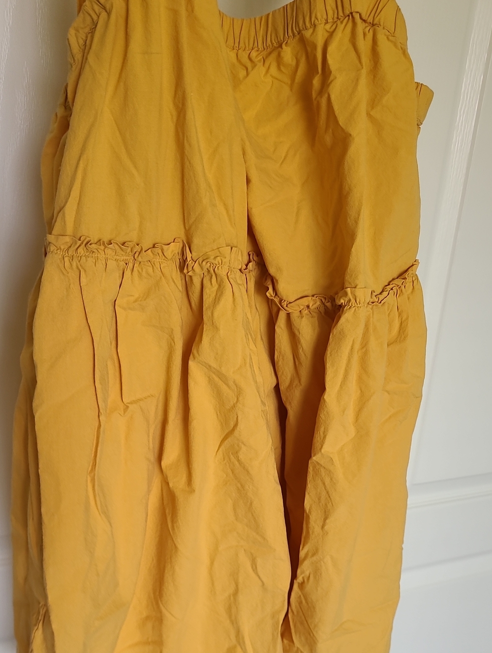 Madewell Flutter-Sleeve Square-Neck Mini Dress Autumn Wheat XXL marigold Summer - Picture 9 of 9
